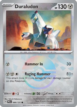 Duraludon (Poke Ball Pattern) 069/131  - Holofoil SV Prismatic Evolutions - Common
