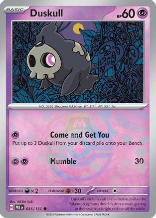Duskull (Master Ball Pattern) 035/131  - Holofoil SV Prismatic Evolutions - Common