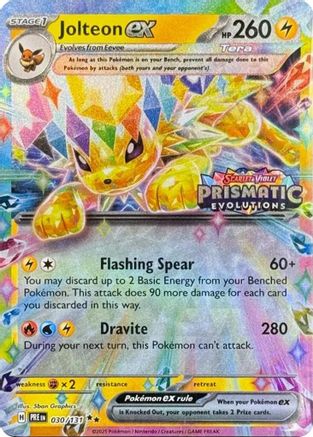 Jolteon ex (Prismatic Evolutions Stamp) (030/131) [Miscellaneous Cards & Products] Holofoil - Promo