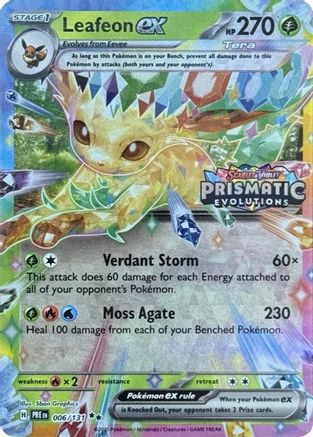Leafeon ex (Prismatic Evolutions Stamp) (006/131) [Miscellaneous Cards & Products] Holofoil - Promo