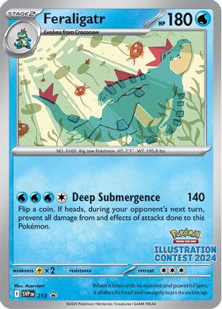 Feraligatr (Illustration Contest 2024) (213) [SV Scarlet & Violet Promo Cards] Normal - Promo