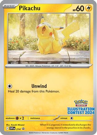 Pikachu (Illustration Contest 2024) (214) [SV Scarlet & Violet Promo Cards] Normal - Promo