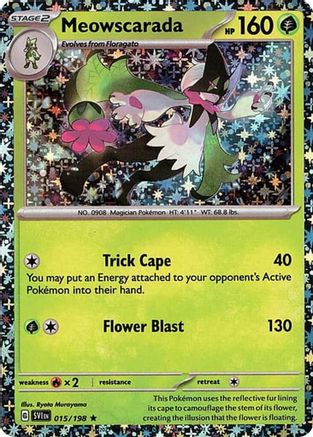 Meowscarada (Sparkle Holo) 015/198  - Holofoil Miscellaneous Cards & Products - Rare