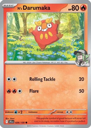 N's Darumaka (026) [SV09 Journey Together] Reverse Holofoil - Common