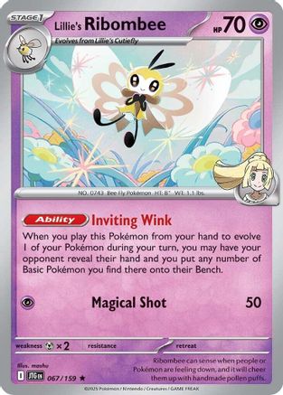 Lillie's Ribombee (067/159) [SV09 Journey Together] Reverse Holofoil - Rare