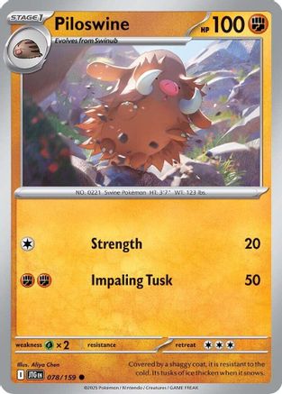 Piloswine (078) [SV09 Journey Together] Normal - Common