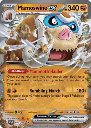 Mamoswine ex (079/159) [SV09 Journey Together] Holofoil - Double Rare
