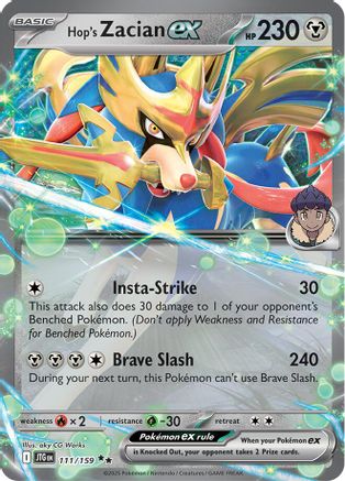 Hop's Zacian ex (111/159) [SV09 Journey Together] Holofoil - Double Rare