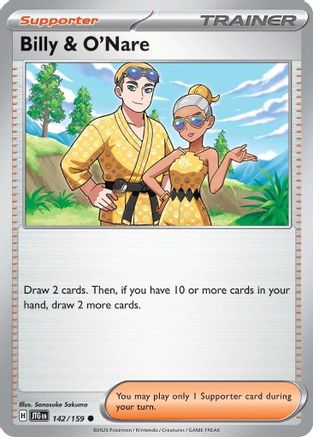 Billy & O'Nare (142) [SV09 Journey Together] Reverse Holofoil - Common