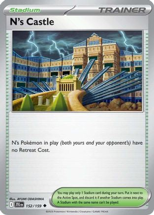 N's Castle 152/159  - Reverse Holofoil SV09 Journey Together - Uncommon
