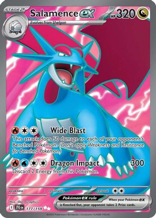 Salamence ex 177/159  - Holofoil SV09 Journey Together - Ultra Rare