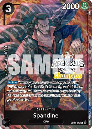 Spandine (Online Regional Champion Card Set 2025 Vol.1) (EB01-043) - One Piece Promotion Cards Foil