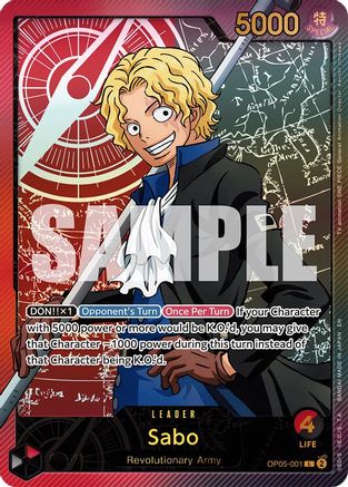 Sabo (SP) (OP05-001) - Extra Booster: Anime 25th Collection Foil
