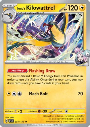 Iono's Kilowattrel (055/159) [Deck Exclusives] Normal - Rare