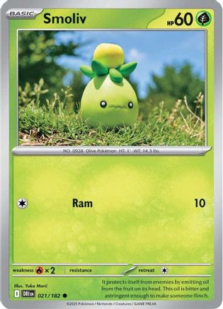 Smoliv 021/182  - Reverse Holofoil SV10 Destined Rivals - Common