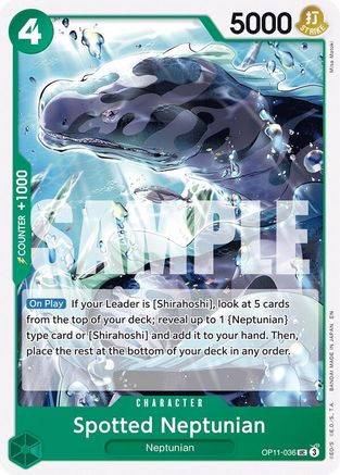 Spotted Neptunian (OP11-036) - A Fist of Divine Speed