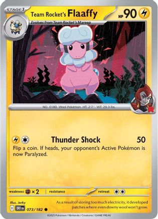 Team Rocket's Flaaffy 073/182  SV10 Destined Rivals - Common