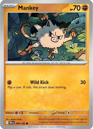 Mankey 090/182  SV10 Destined Rivals - Common