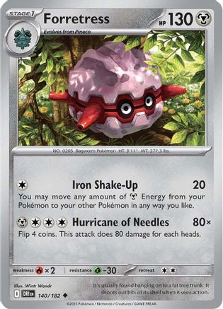 Forretress 140/182  - Reverse Holofoil SV10 Destined Rivals - Uncommon