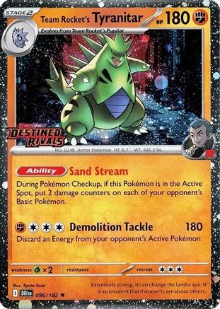 Team Rocket's Tyranitar (Prerelease) (096) [Miscellaneous Cards & Products] Holofoil - Rare