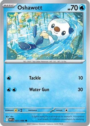 Oshawott 021/086  - Holofoil SV White Flare - Common