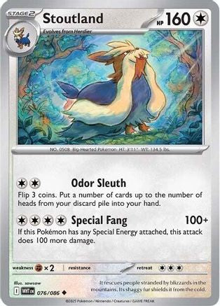Stoutland 076/086  SV White Flare - Uncommon