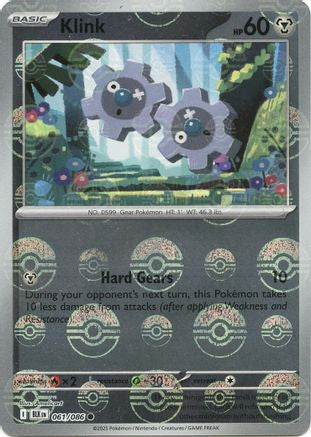 Klink (Poke Ball Pattern) 061/086  - Holofoil SV Black Bolt - Common