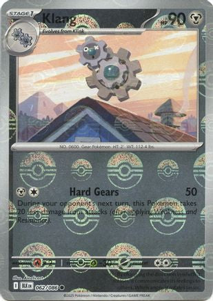 Klang (Poke Ball Pattern) 062/086  - Holofoil SV Black Bolt - Common