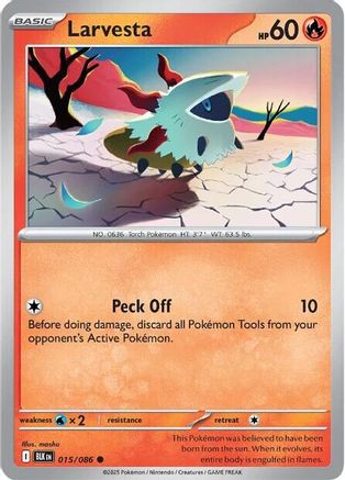 Larvesta (015) [SV Black Bolt] Reverse Holofoil - Common