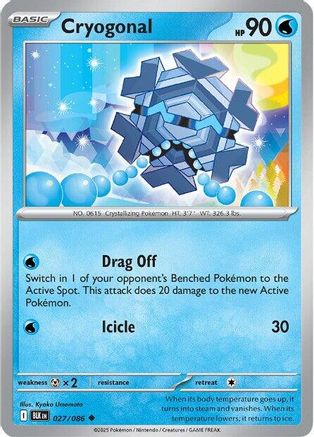 Cryogonal (027) [SV Black Bolt] Reverse Holofoil - Uncommon