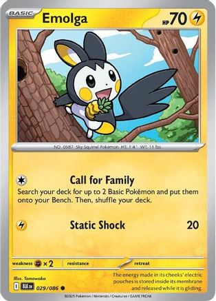 Emolga 029/086  SV Black Bolt - Common