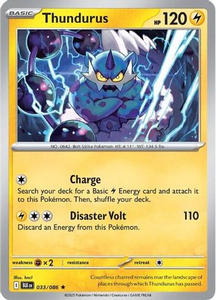 Thundurus (033) [SV Black Bolt] Reverse Holofoil - Rare