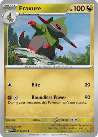 Fraxure (069) [SV Black Bolt] Reverse Holofoil - Common