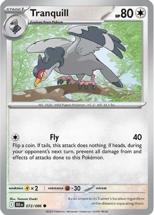 Tranquill (072) [SV Black Bolt] Normal - Common