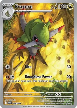 Fraxure 146/086  - Holofoil SV Black Bolt - Illustration Rare