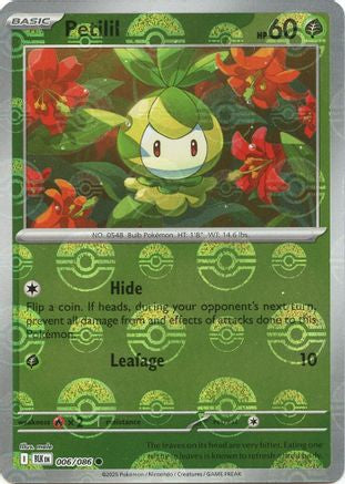 Petilil (Poke Ball Pattern) 006/086  - Holofoil SV Black Bolt - Common