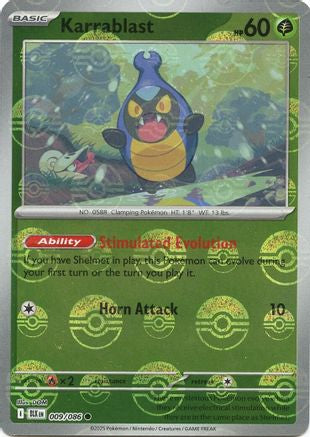 Karrablast (Poke Ball Pattern) 009/086  - Holofoil SV Black Bolt - Common