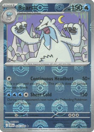 Beartic (Poke Ball Pattern) 026/086  - Holofoil SV Black Bolt - Rare