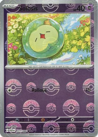 Solosis (Poke Ball Pattern) 037/086  - Holofoil SV Black Bolt - Common