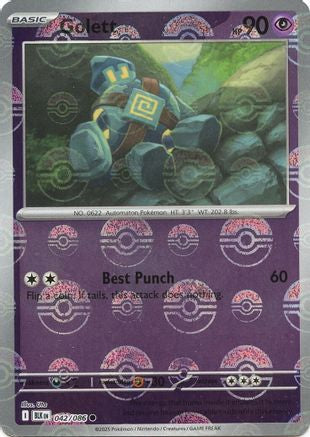 Golett (Poke Ball Pattern) (042) [SV Black Bolt] Holofoil - Common