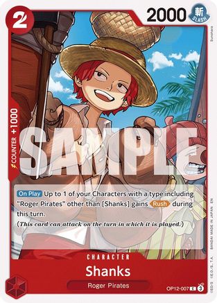 Shanks (007) (OP12-007) - Legacy of the Master