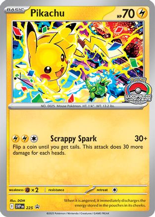 Pikachu (World Championship 2025) (225) [SV Scarlet & Violet Promo Cards] Normal - Promo