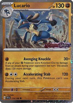 Lucario (Scarlet & Violet Stamp) (114) [Miscellaneous Cards & Products] Holofoil - Uncommon