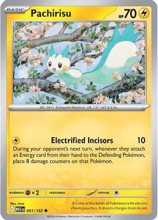 Pachirisu 051/132  - Reverse Holofoil ME01 Mega Evolution - Common