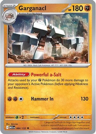 Garganacl (084/132) [ME01 Mega Evolution] Reverse Holofoil - Uncommon