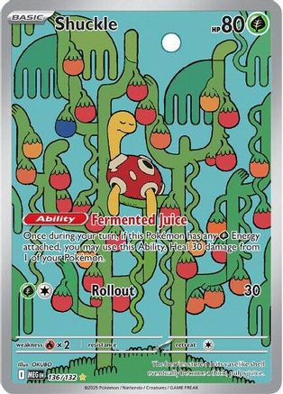 Shuckle 136/132  - Holofoil ME01 Mega Evolution - Illustration Rare