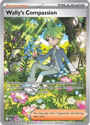 Wally's Compassion 186/132  - Holofoil ME01 Mega Evolution - Special Illustration Rare