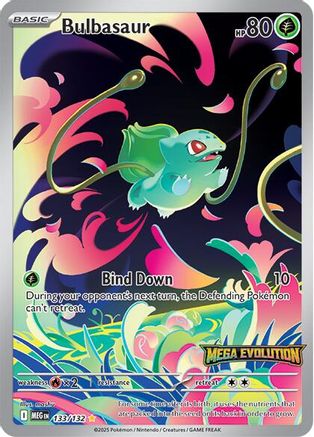 Bulbasaur (Mega Evolution Stamped) (133/132) [Miscellaneous Cards & Products] Holofoil - Illustration Rare