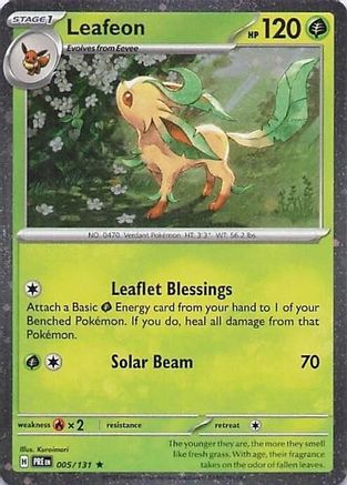 Leafeon (Cosmos Holo) 005/131  - Holofoil Miscellaneous Cards & Products - Rare