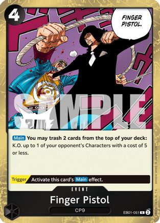 Finger Pistol (Reprint) (EB01-051) - Premium Booster -The Best- Vol. 2 Foil